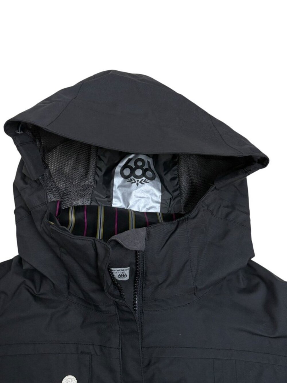 686 SMARTY JACKET Waterproof Snowboard Ski Black Parka Coat Women XS Retail $300 - Picture 4 of 7